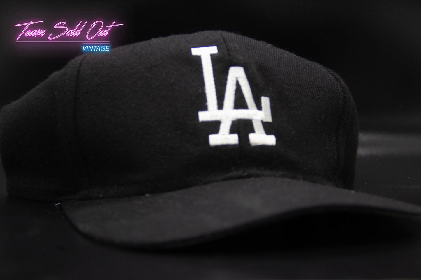 Vintage Logo 7 Los Angeles Dodgers Plain Logo Snapback Hat MLB