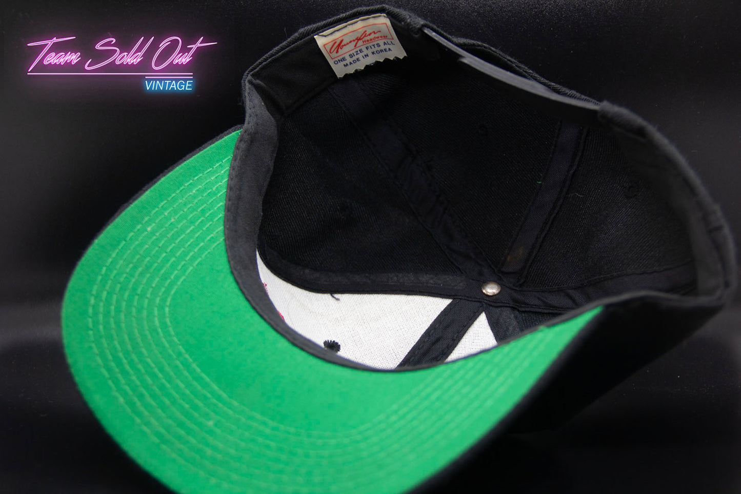 Vintage Youngan Chicago Bulls Single Script Snapback Hat NBA