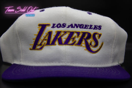 Vintage Los Angeles Lakers Motion Script Snapback Hat NBA
