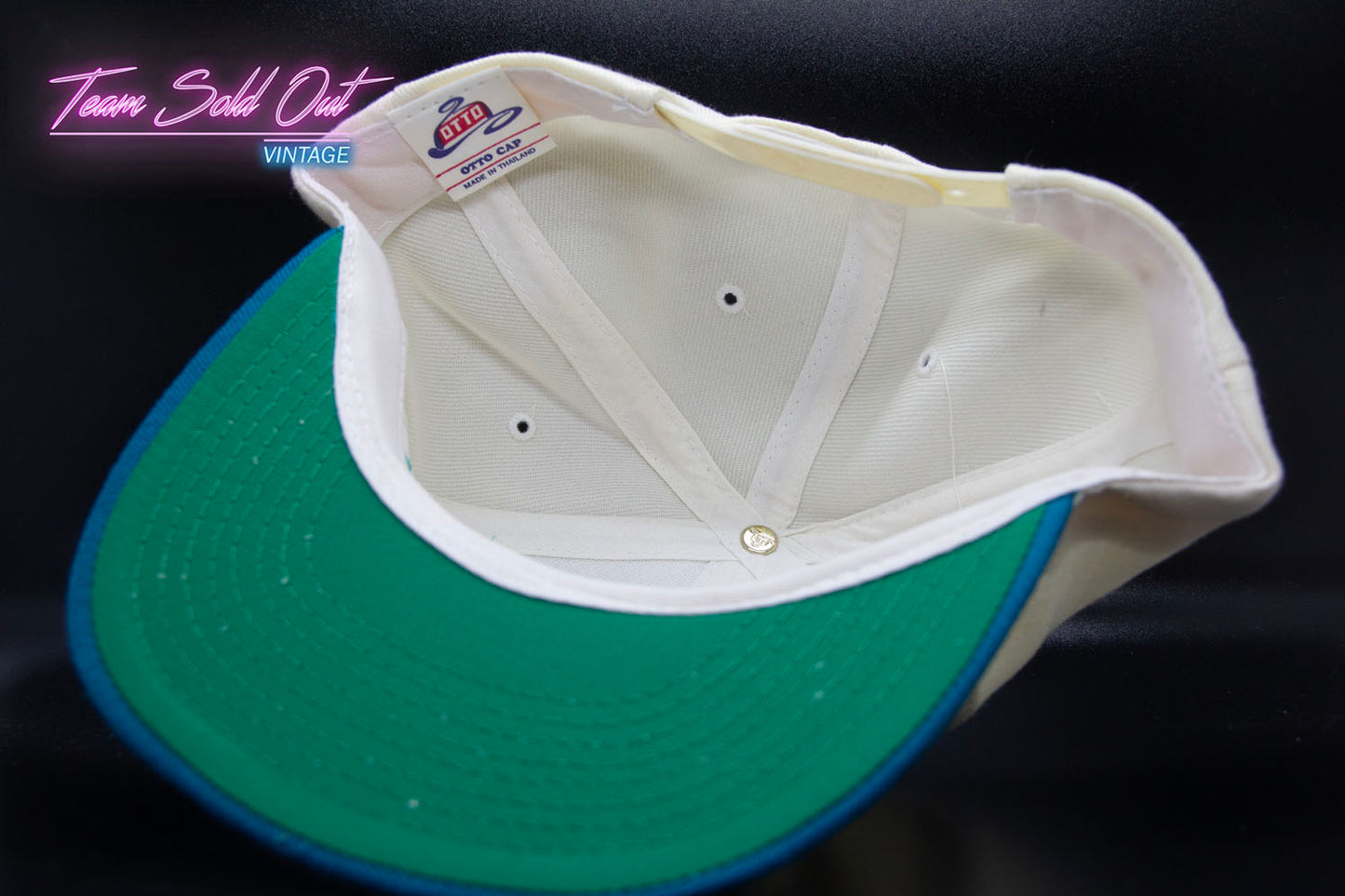 Vintage Charlotte Hornets Double Script Snapback Hat NBA