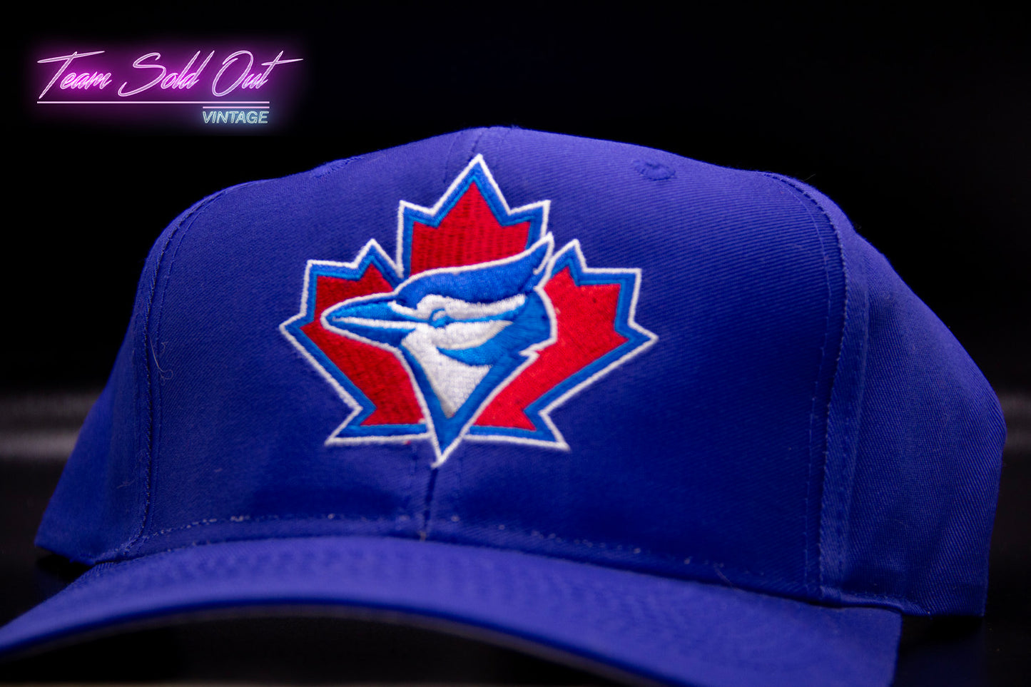Vintage Logo 7 Toronto Blue Jays Plain Logo Snapback Hat MLB