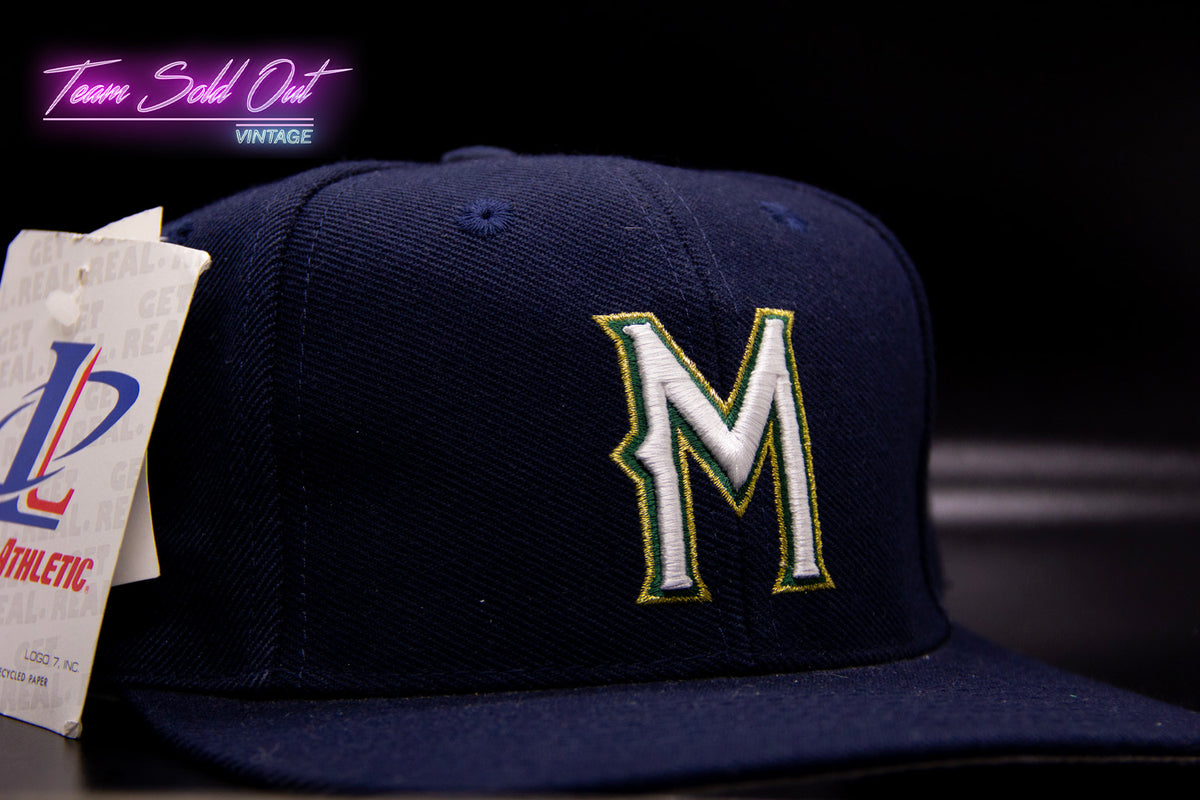 Vintage, Accessories, Vintage Milwaukee Brewers Snapback Hat Nwt 8s Logo