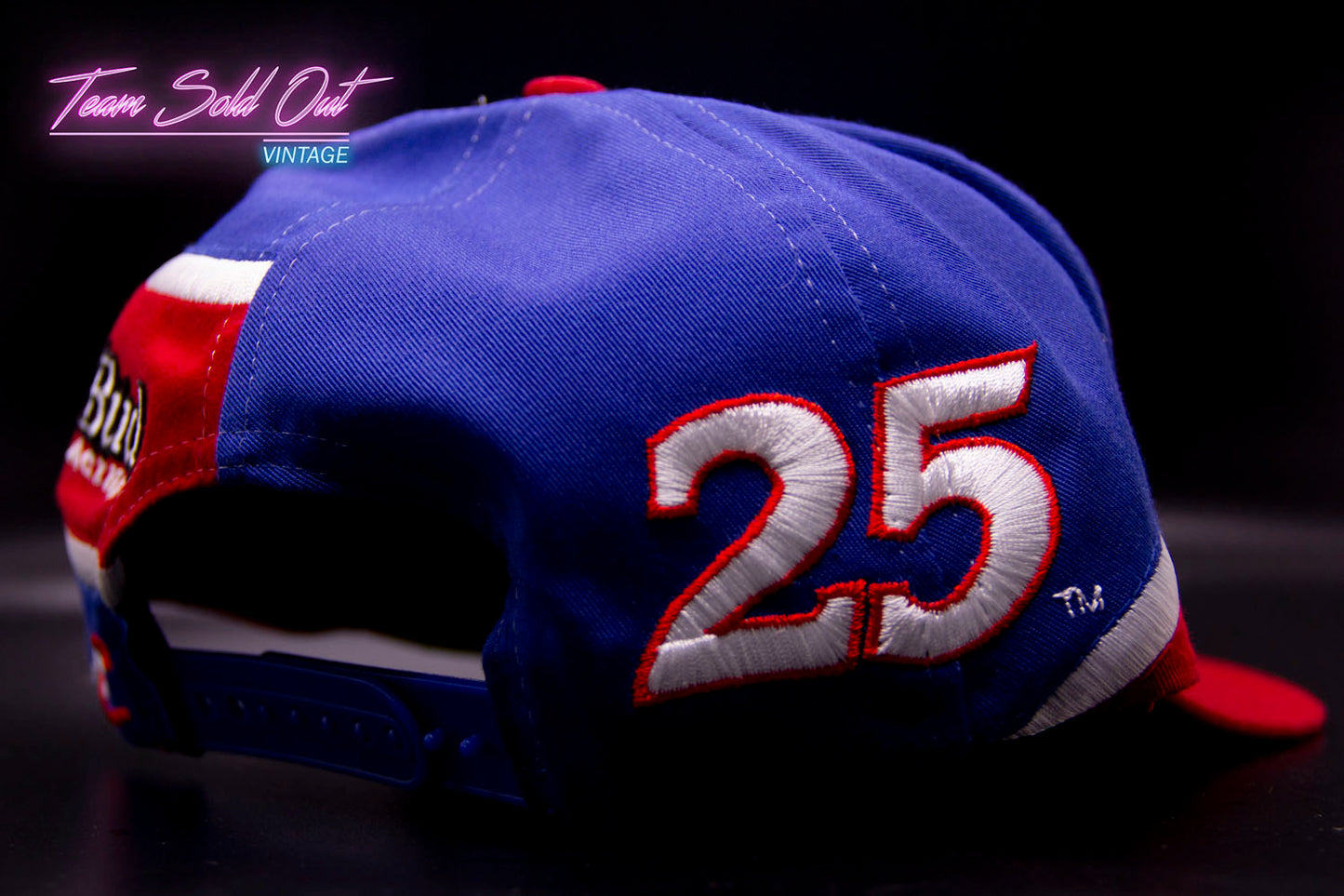 Vintage Chase Authentic Block Ricky Craven #25 Bud Racing NASCAR Snapback Hat
