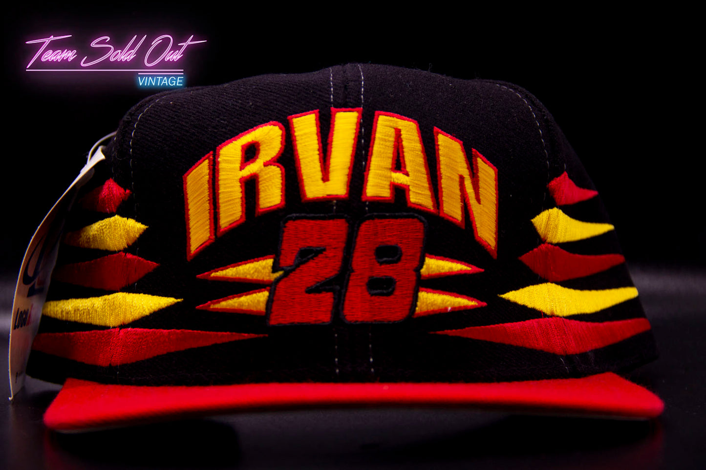 Vintage Logo Athletic Diamond Ernie Irvan #28 Havoline NASCAR Snapback Hat