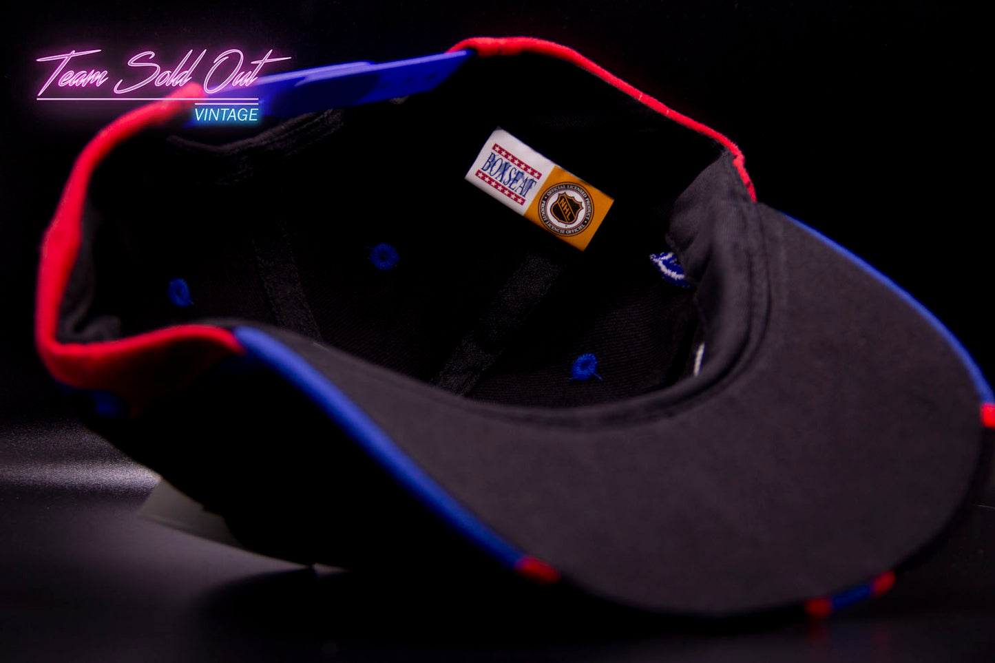 Vintage Box Seat New York Rangers Flame Snapback Hat NHL