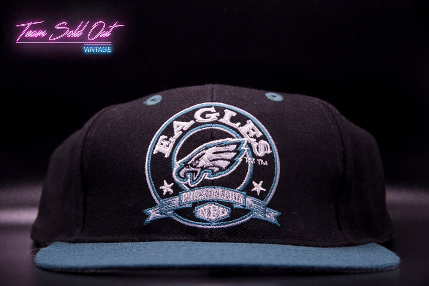 Vintage Drew Pearson Philadelphia Eagles Circle Logo Snapback Hat NFL