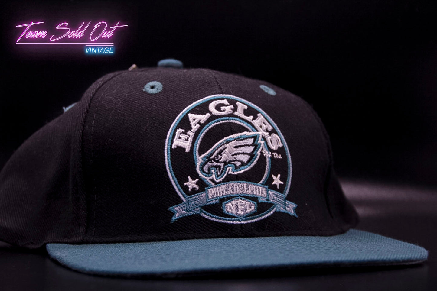 Vintage Drew Pearson Philadelphia Eagles Circle Logo Snapback Hat NFL