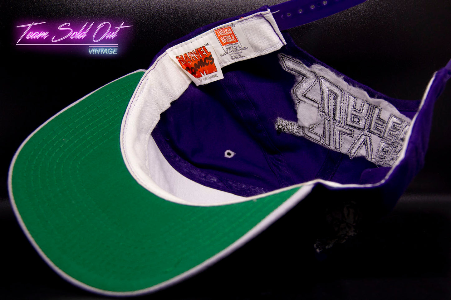 Vintage 1993 American Needle Marvel Comics The Silver Surfer Block Head Snapback Hat