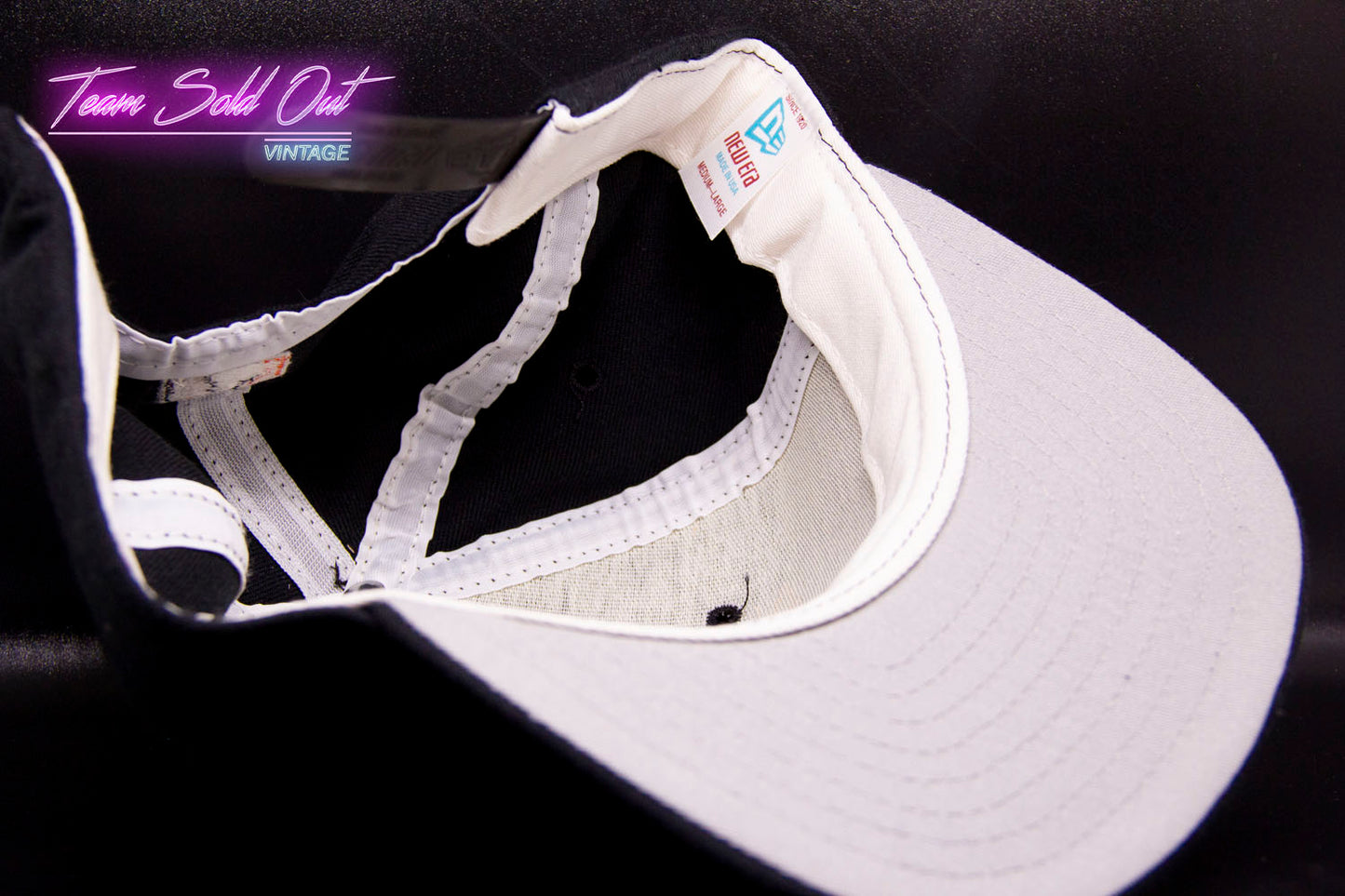 Vintage New Era Baltimore Orioles Black Dome Plain Logo Snapback Hat MLB