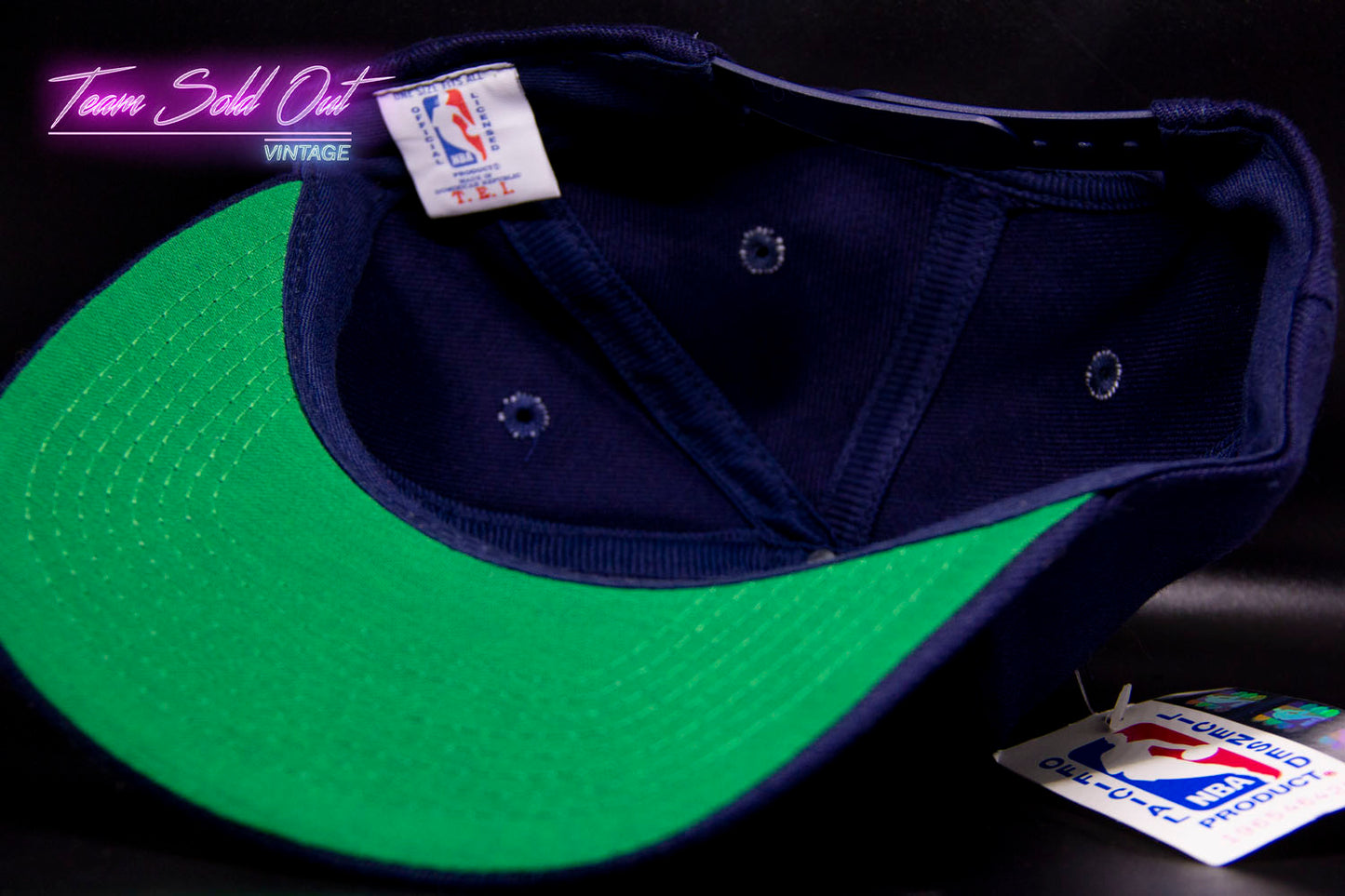 Vintage Twins New Jersey Nets Plain Logo Snapback Hat NBA