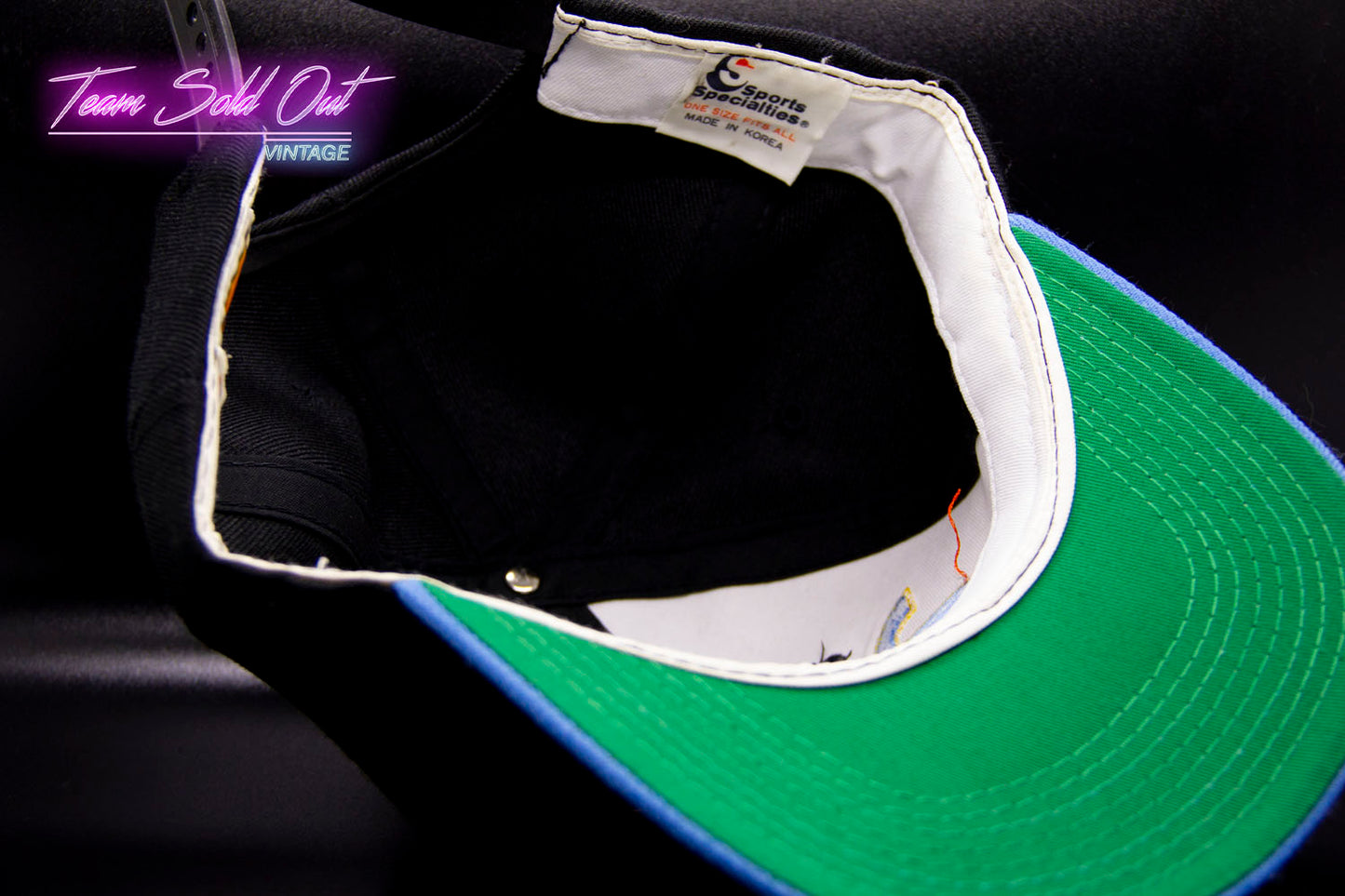 Vintage Sports Specialties UCLA Bruins Black Dome Double Script Snapback Hat NCAA