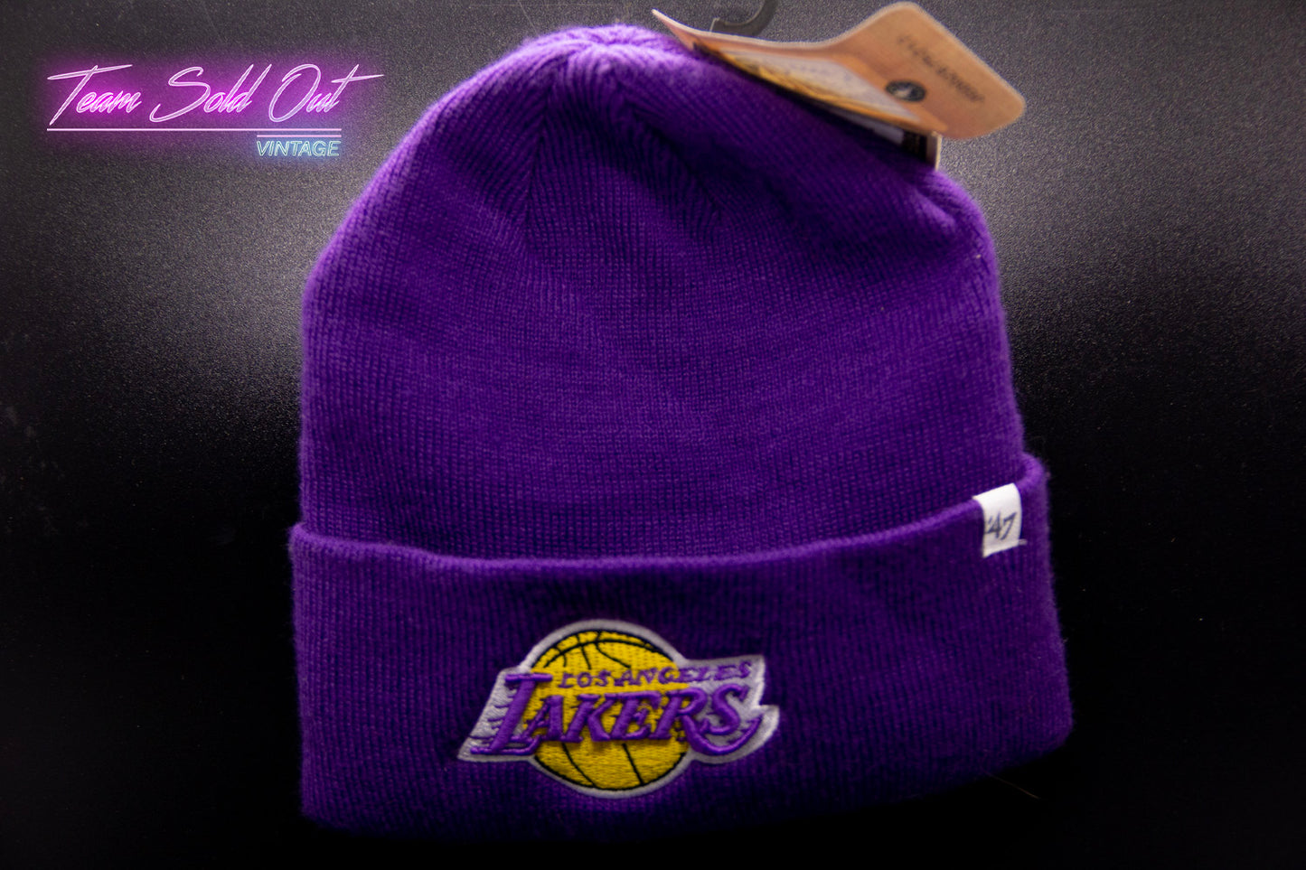 Hardwood Classics Los Angeles Lakers Purple Beanie NBA