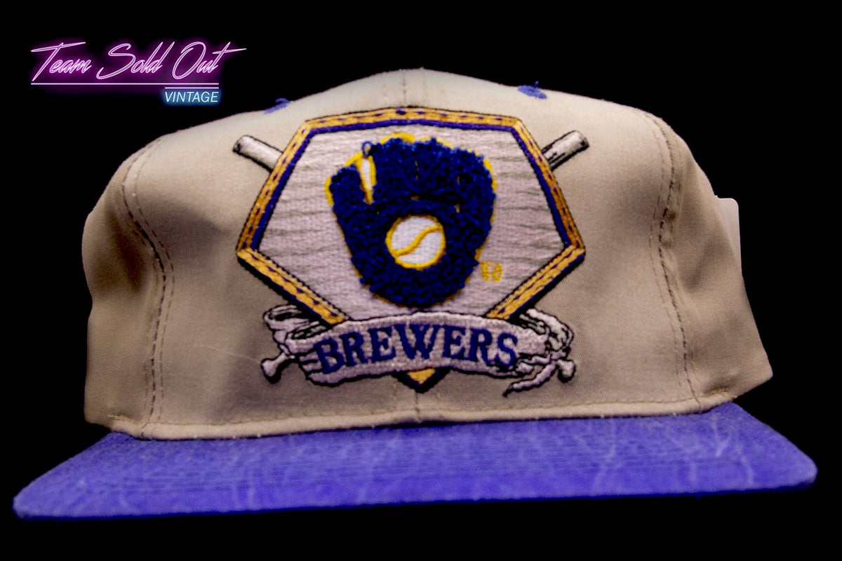 MLB, Accessories, Vintage Milwaukee Brewers Mlb Snapback Hat Clark  Sportswear Youth