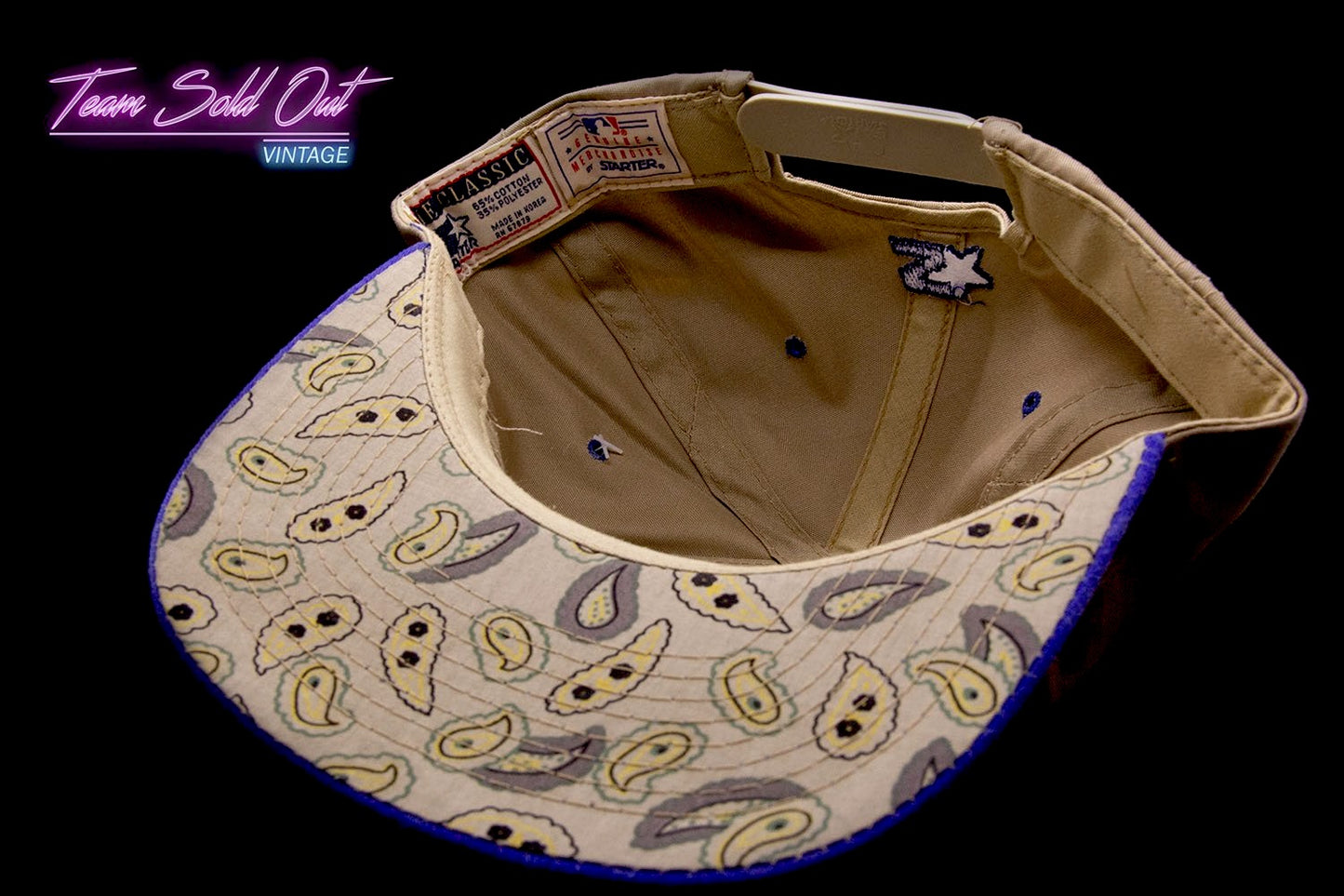 Vintage Starter Paisley Milwaukee Brewers Snapback Hat MLB