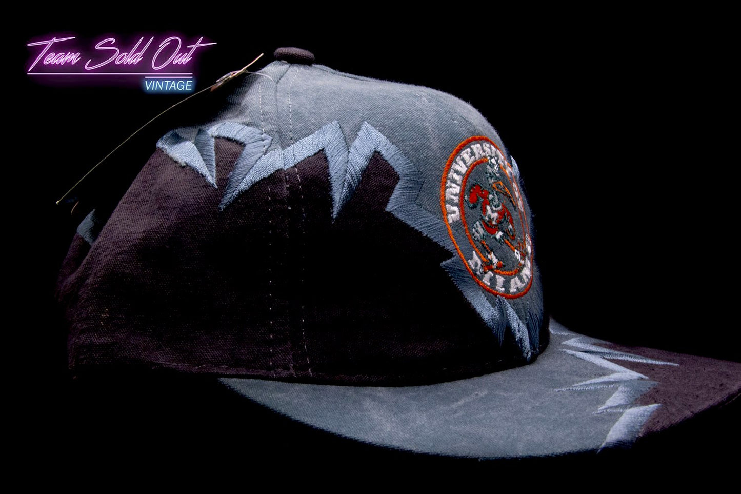 Vintage Drew Pearson University of Miami Jagged Edge Shockwave Hat NCAA