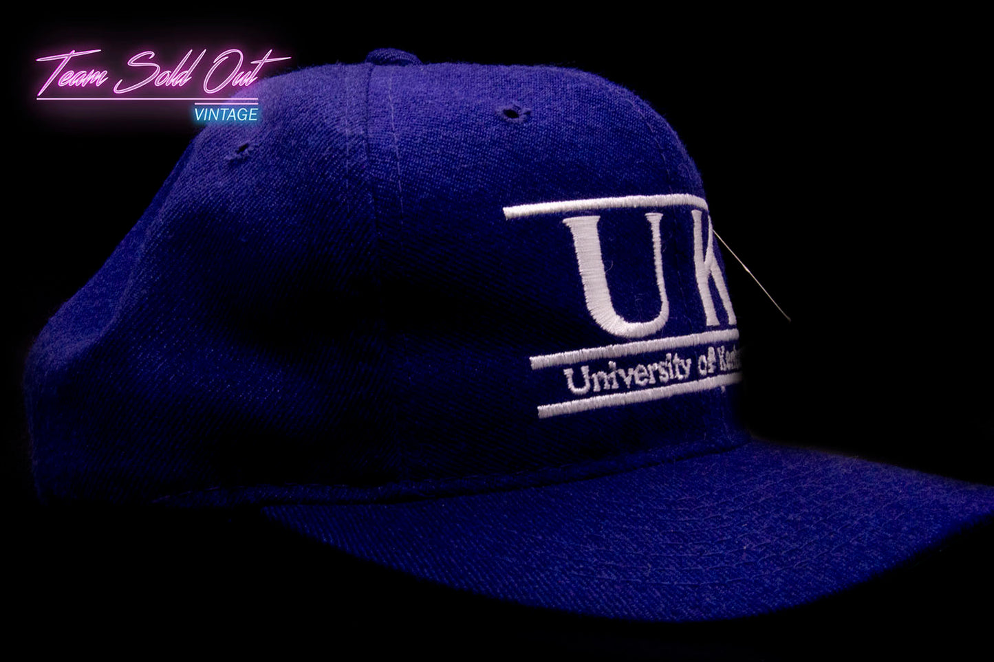 Vintage The Game Split Bar Youngan Kentucky Wildcats UK Snapback Hat NCAA