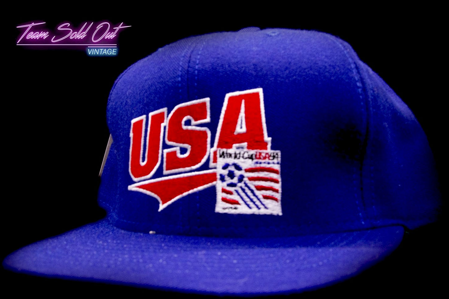 Vintage Nutmeg Mills Stadium Collection World Cup USA 1994 Soccer Snapback Hat