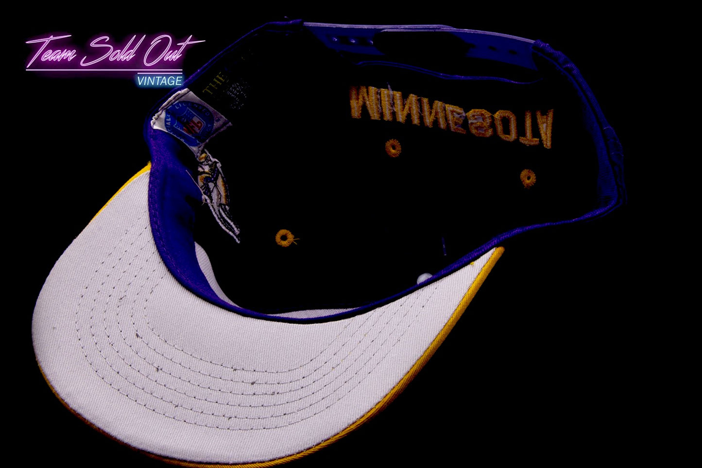 Vintage Youth G Cap Plain Logo Minnesota Vikings Snapback Hat NFL