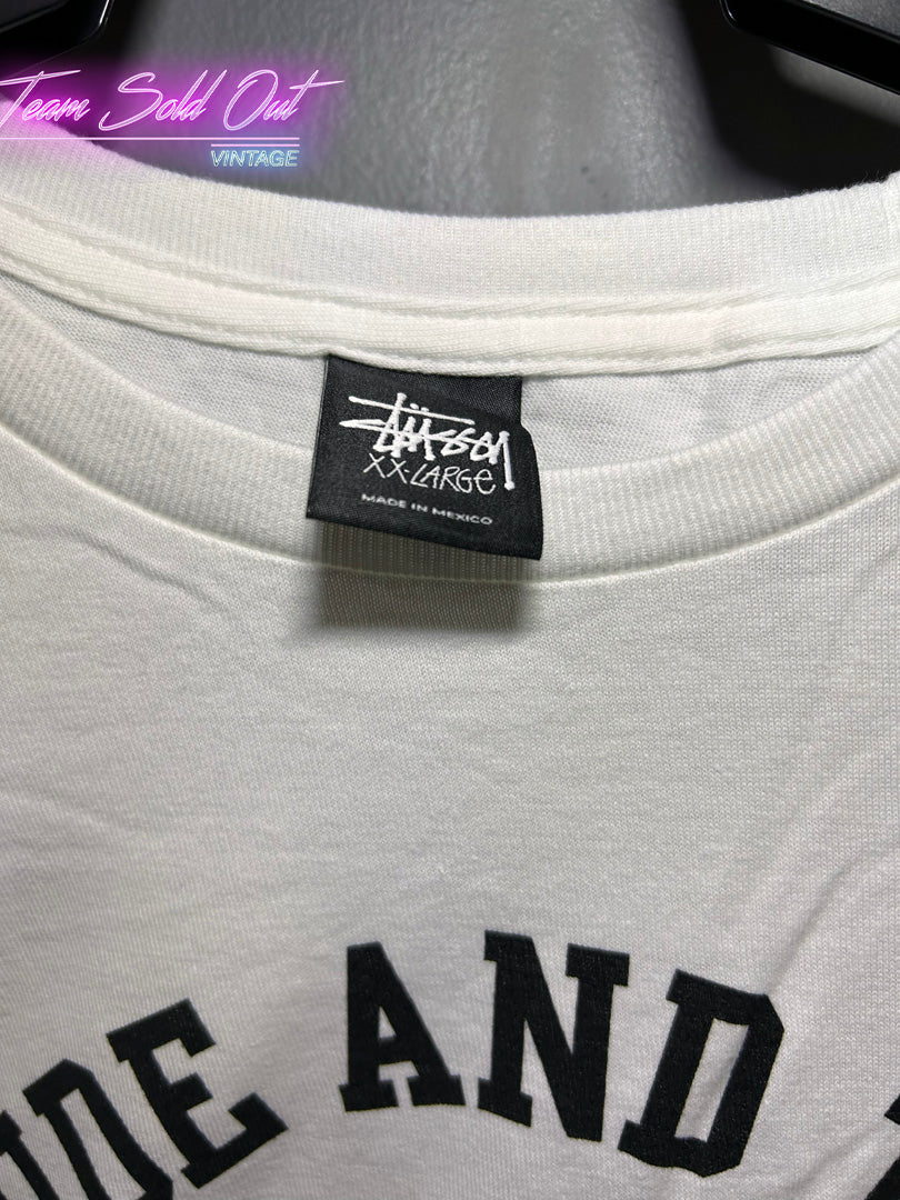 Vintage New Stussy White And Then Some 1980 Tee T-Shirt 2XL
