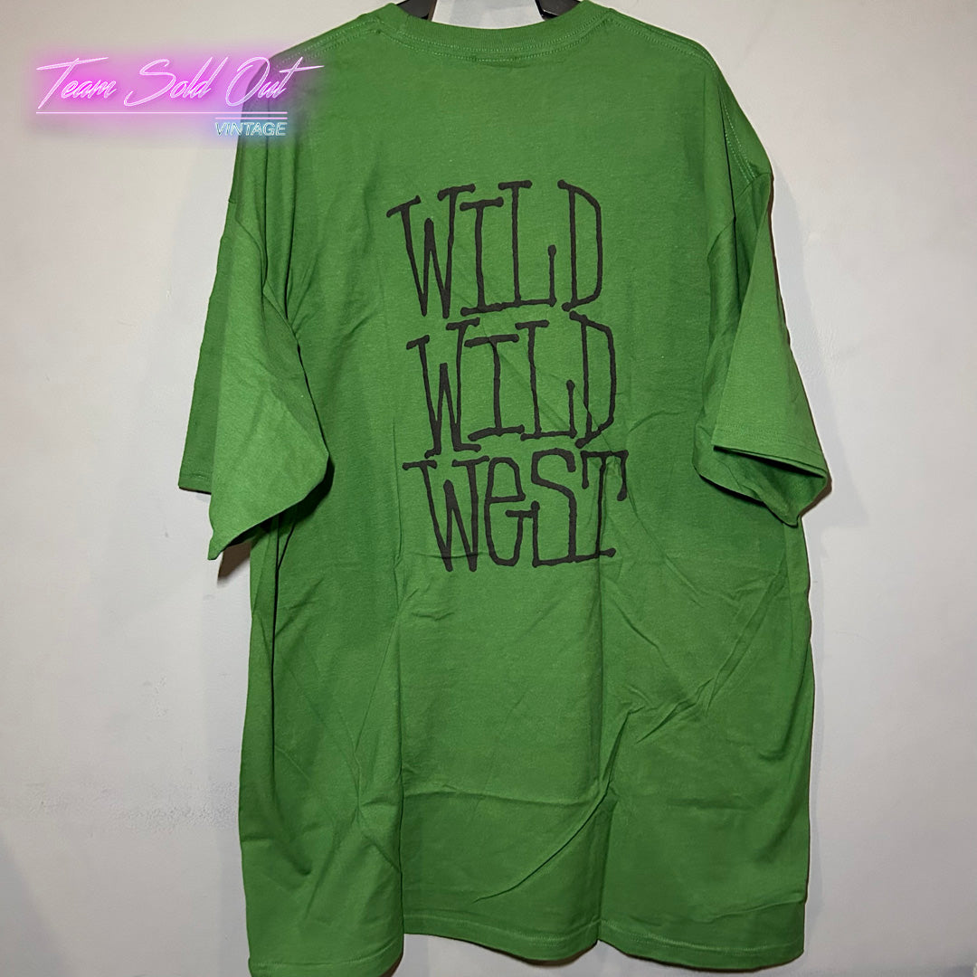 Vintage New Stussy Green Rat Indian Tee T-Shirt 2XL