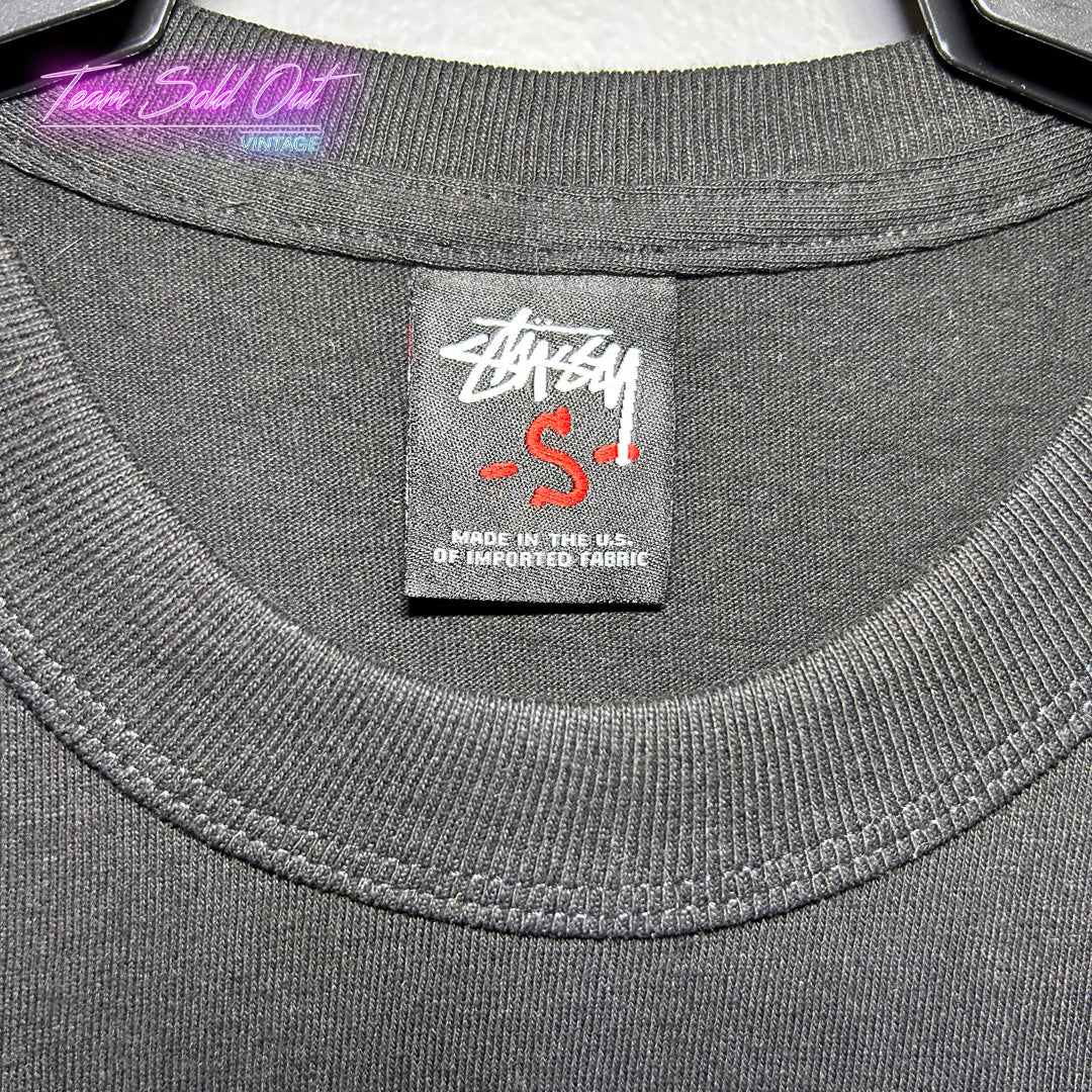 Vintage New Stussy Black Be All Up On It Long-Sleeve T-Shirt Small