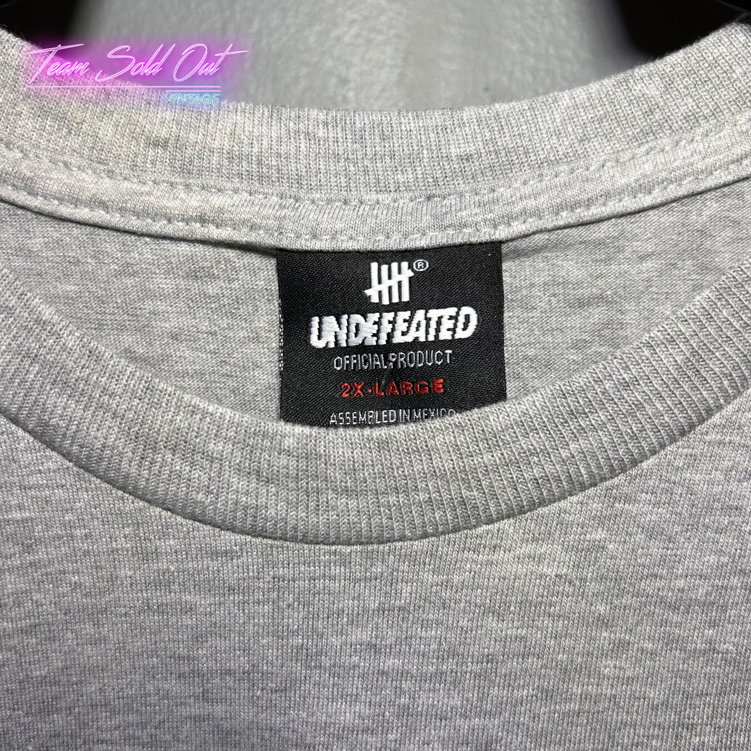 Vintage New Undefeated Grey UNDFTD Block SS Tee T-Shirt 2XL