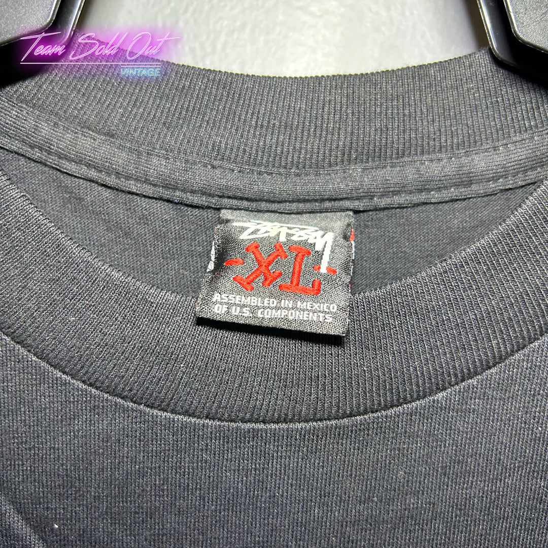 Vintage New Stussy Black New York SS Tee T-Shirt XL