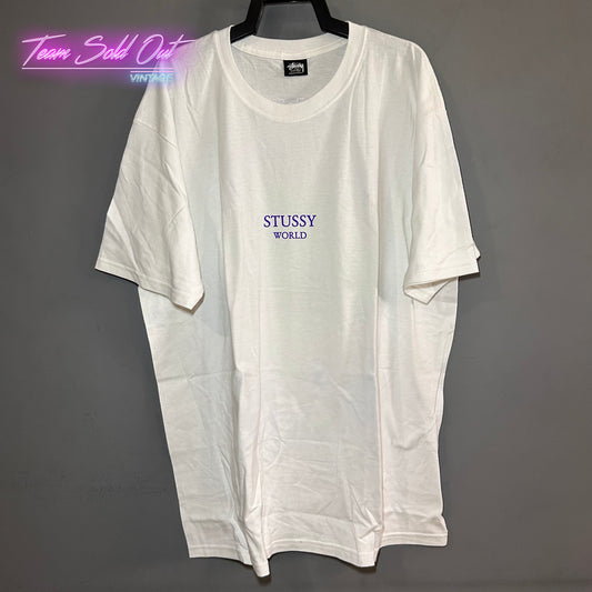 Vintage New Stussy White Did It Like That, & Now We Do It Like This Tee T-Shirt XL