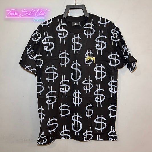 Vintage New Stussy Black Money Tee T-Shirt XL