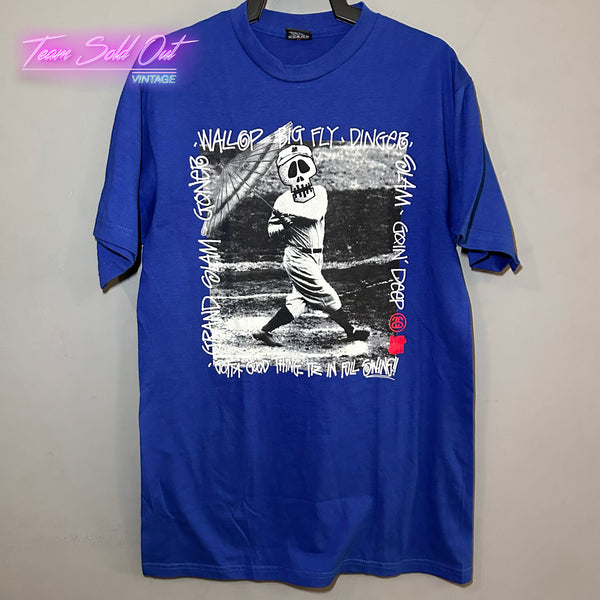 Vintage New Stussy x Undefeated x Dodgers White Tee T-Shirt Small