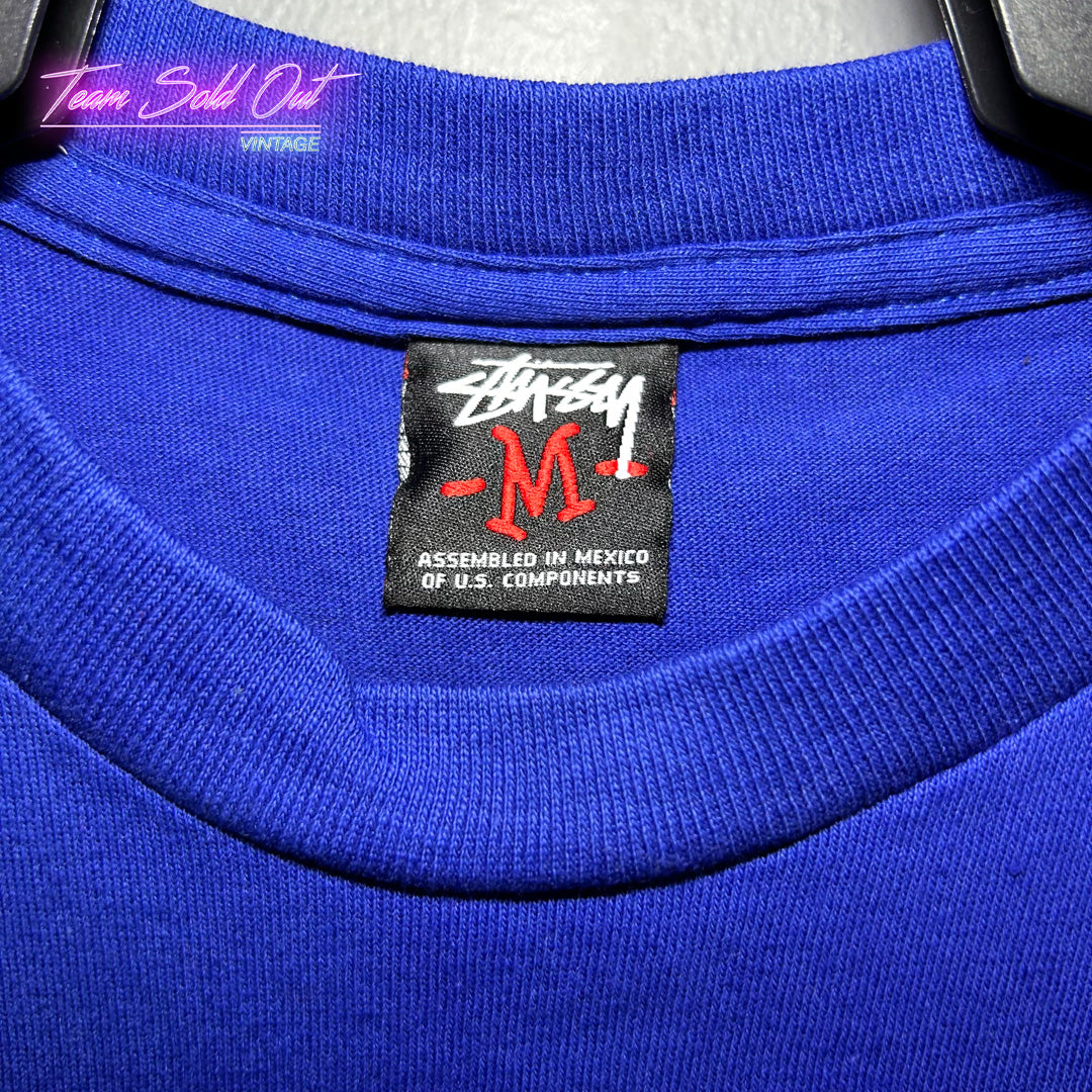 Vintage New Stussy X Undefeated X Dodgers Blue Tee T-Shirt Medium