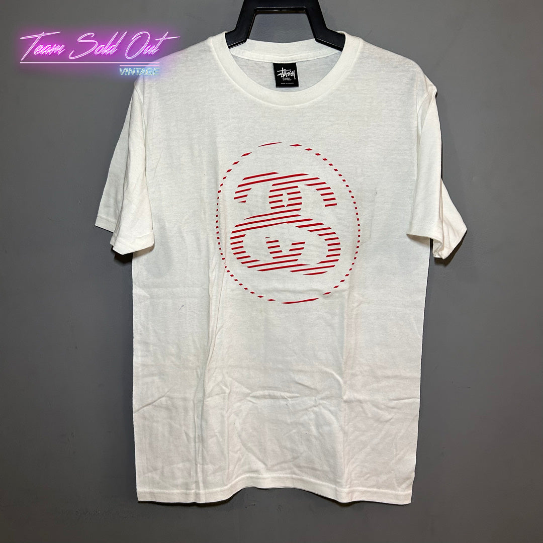 Vintage New Stussy White SS 80 Tee T-Shirt Small