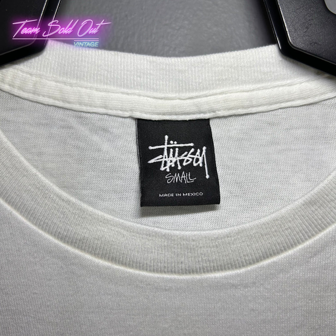 Vintage New Stussy White SS 80 Tee T-Shirt Small