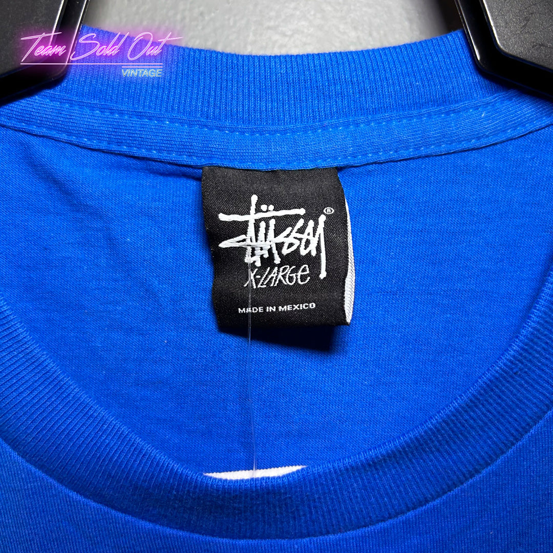 Vintage New Stussy Blue Offering Tee T-Shirt XL