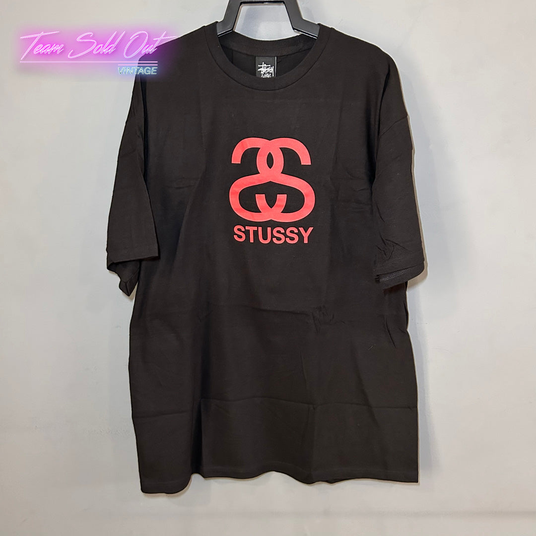 Vintage New Stussy Black SS Tee T-Shirt XL