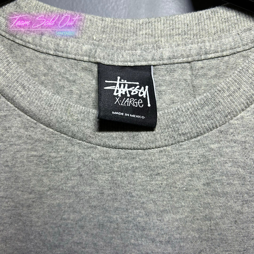 Vintage New Stussy Grey Irie Roots Tee T-Shirt XL