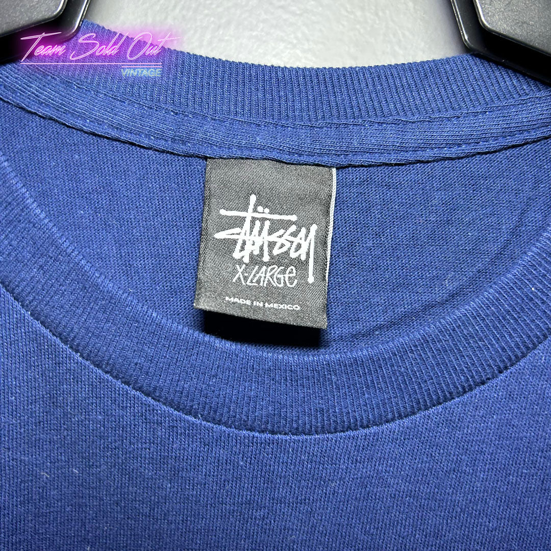 Vintage New Stussy Blue Dice Tee T-Shirt XL