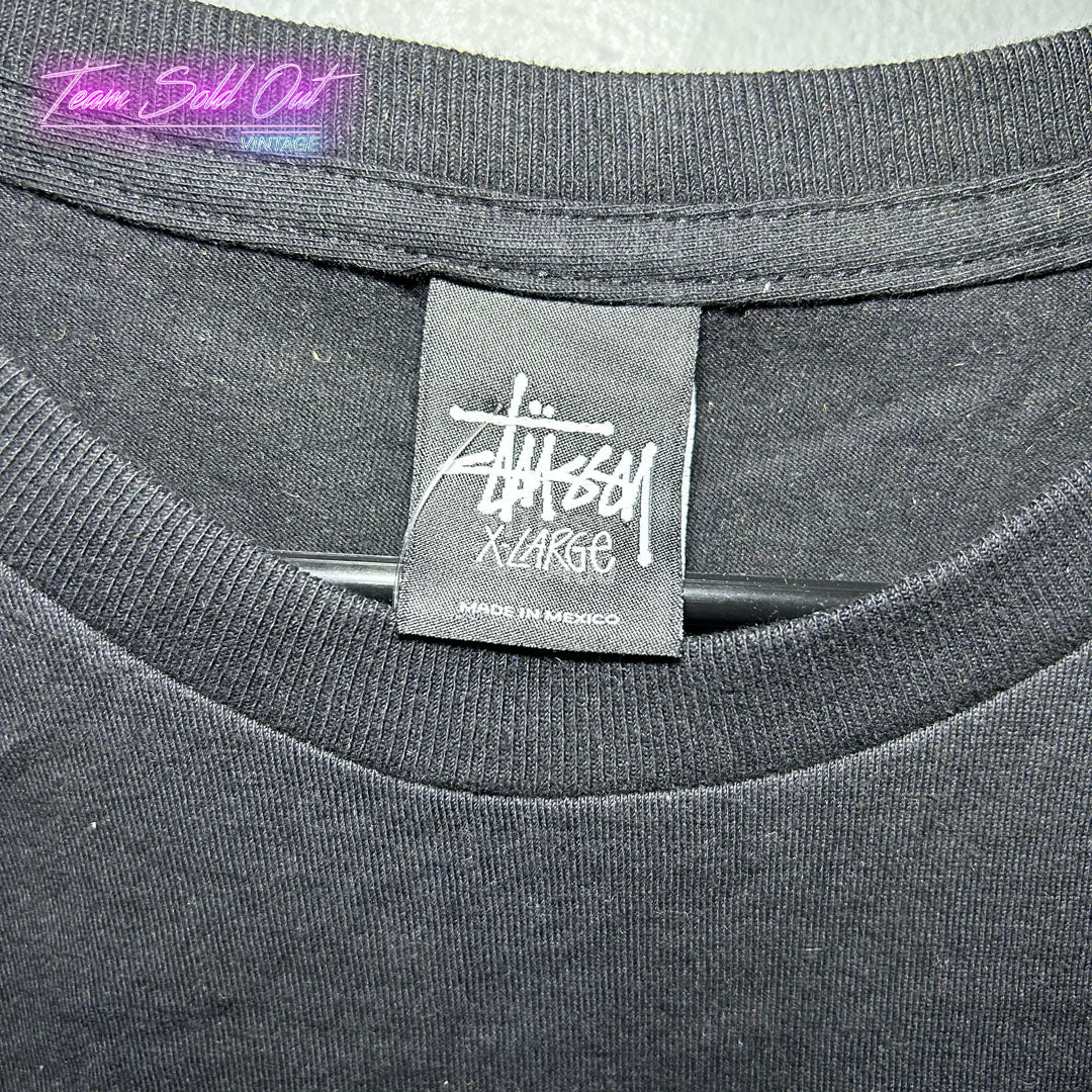 Vintage New Stussy Black Intl Tribe Since 1980 Tee T-Shirt XL
