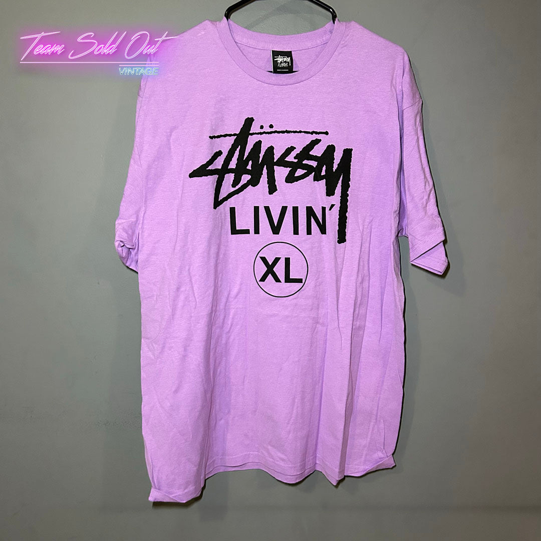Vintage New Stussy Purple Livin XL Tee T-Shirt XL