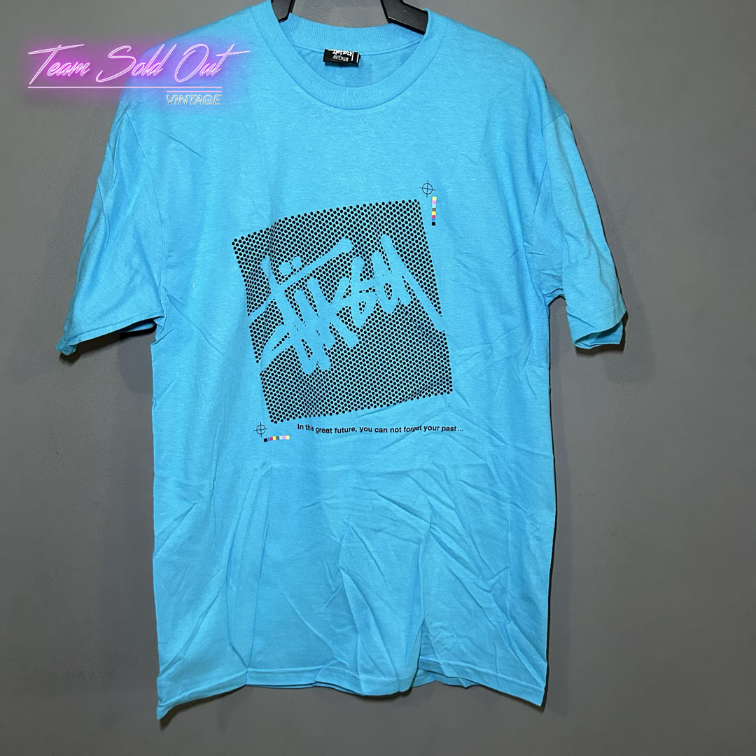 Vintage New Stussy Blue In This Great Future Tee T-Shirt Medium