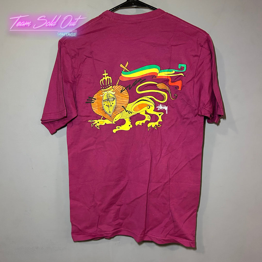 Vintage New Stussy Grape Irie Lion Tee T-Shirt Small