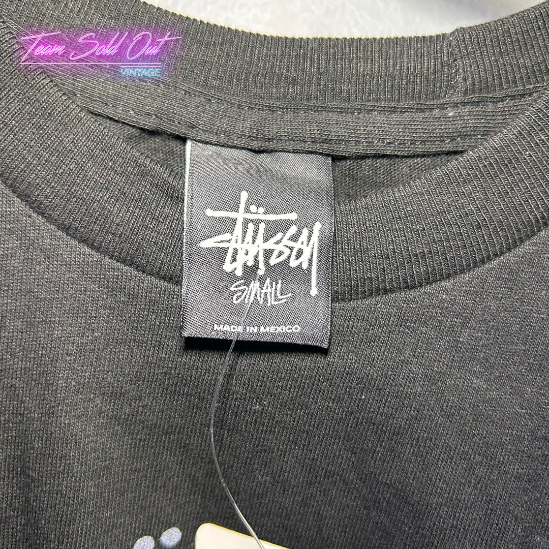 Vintage New Stussy Black That's How We're Livin' Tee T-Shirt Small