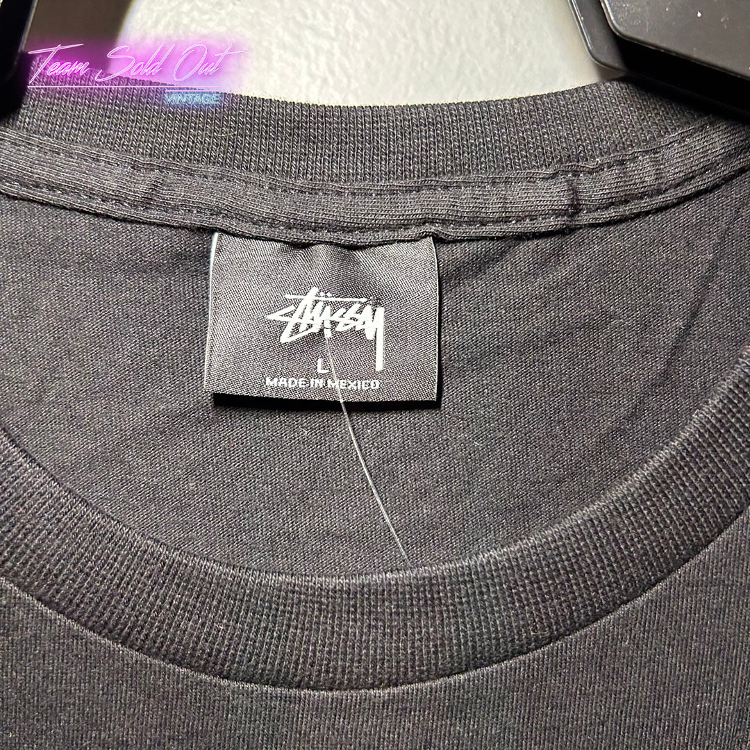 Vintage New Stussy Black What Is To Be Will Be Tee T-Shirt Large