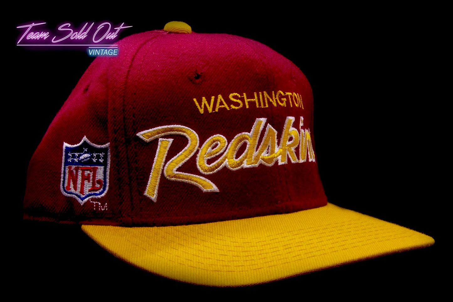 Vintage Sports Specialties The Pro Double Script Washington 6¾ Fitted Hat NFL