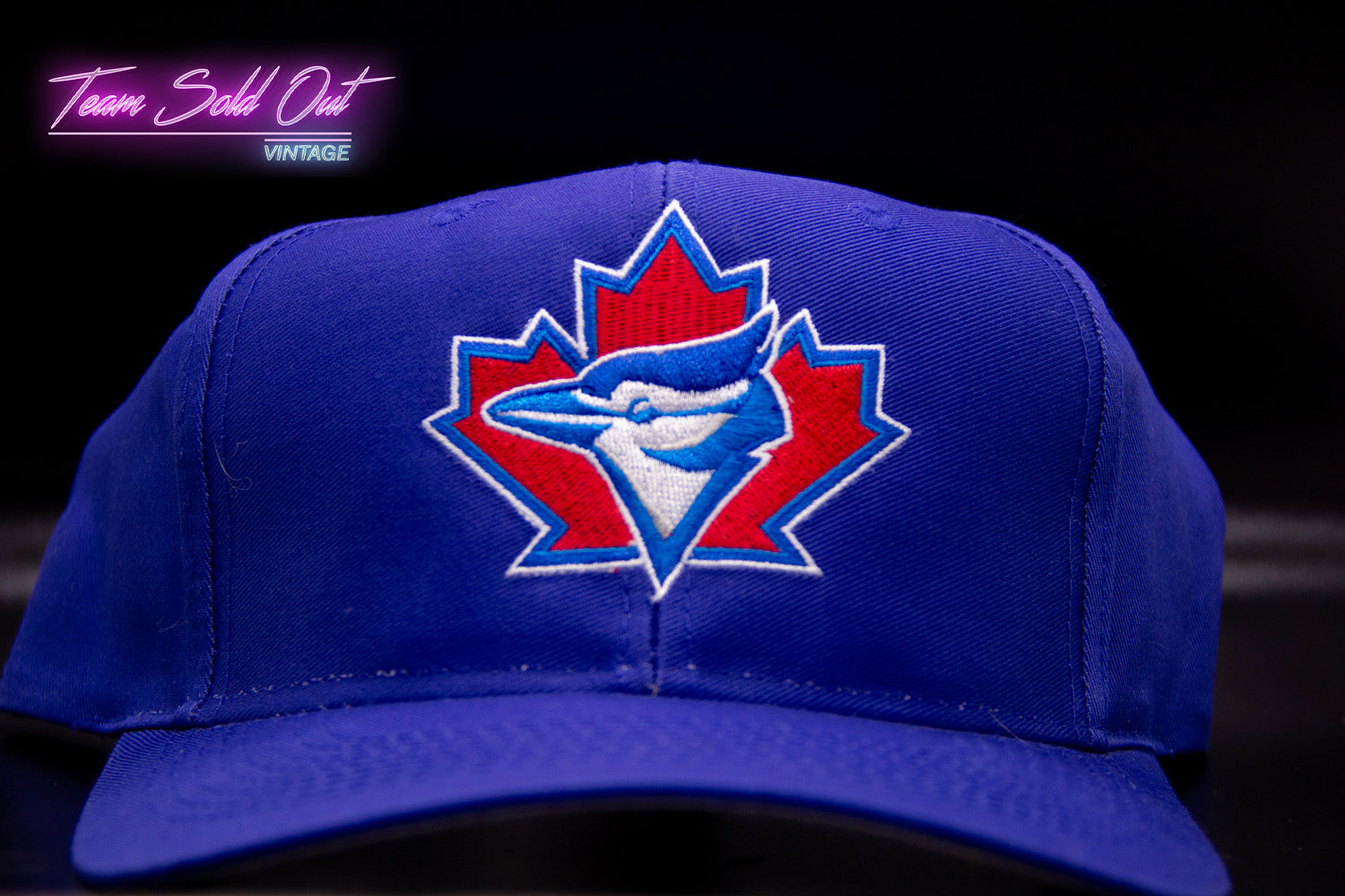 Vintage Logo 7 Toronto Blue Jays Plain Logo Snapback Hat MLB
