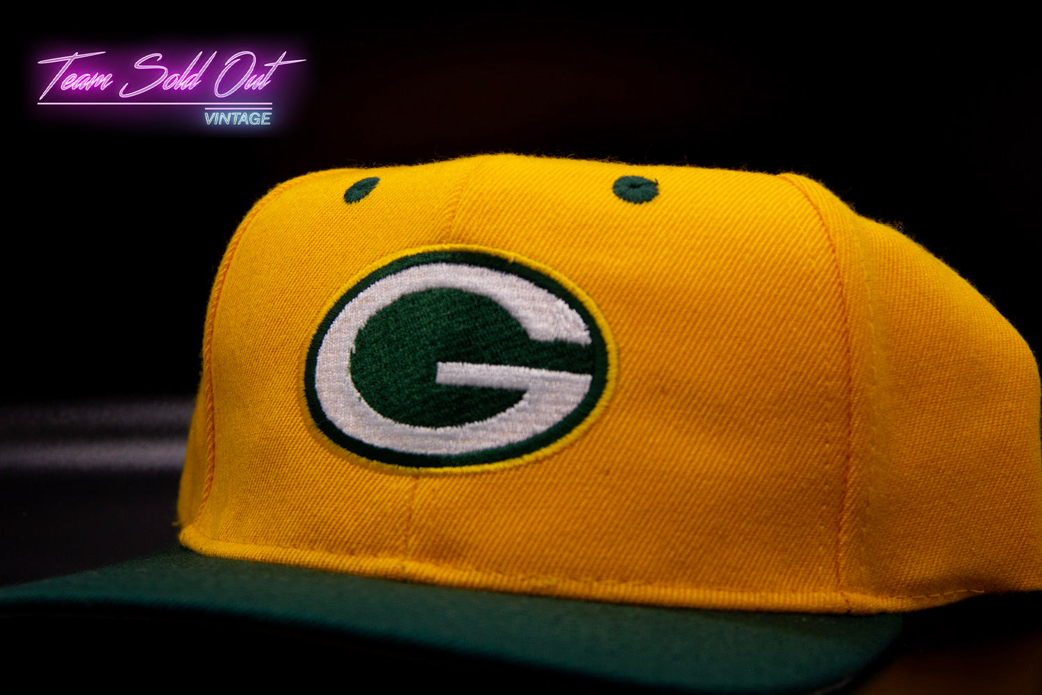 Vintage Drew Pearson Green Bay Packers Plain Logo Snapback Hat NFL