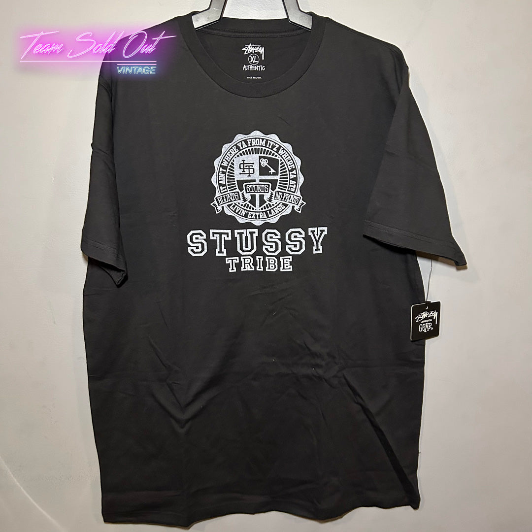 Vintage New Stussy Black Tribe Tee T-Shirt XL – Team Sold Out Vintage