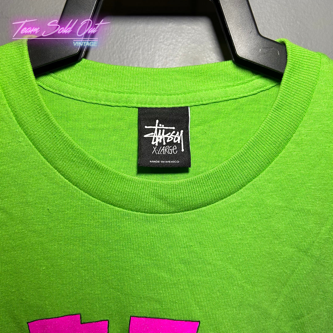 Stussy Rare Las Vegas King of LV T Shirt Green Size Mens L