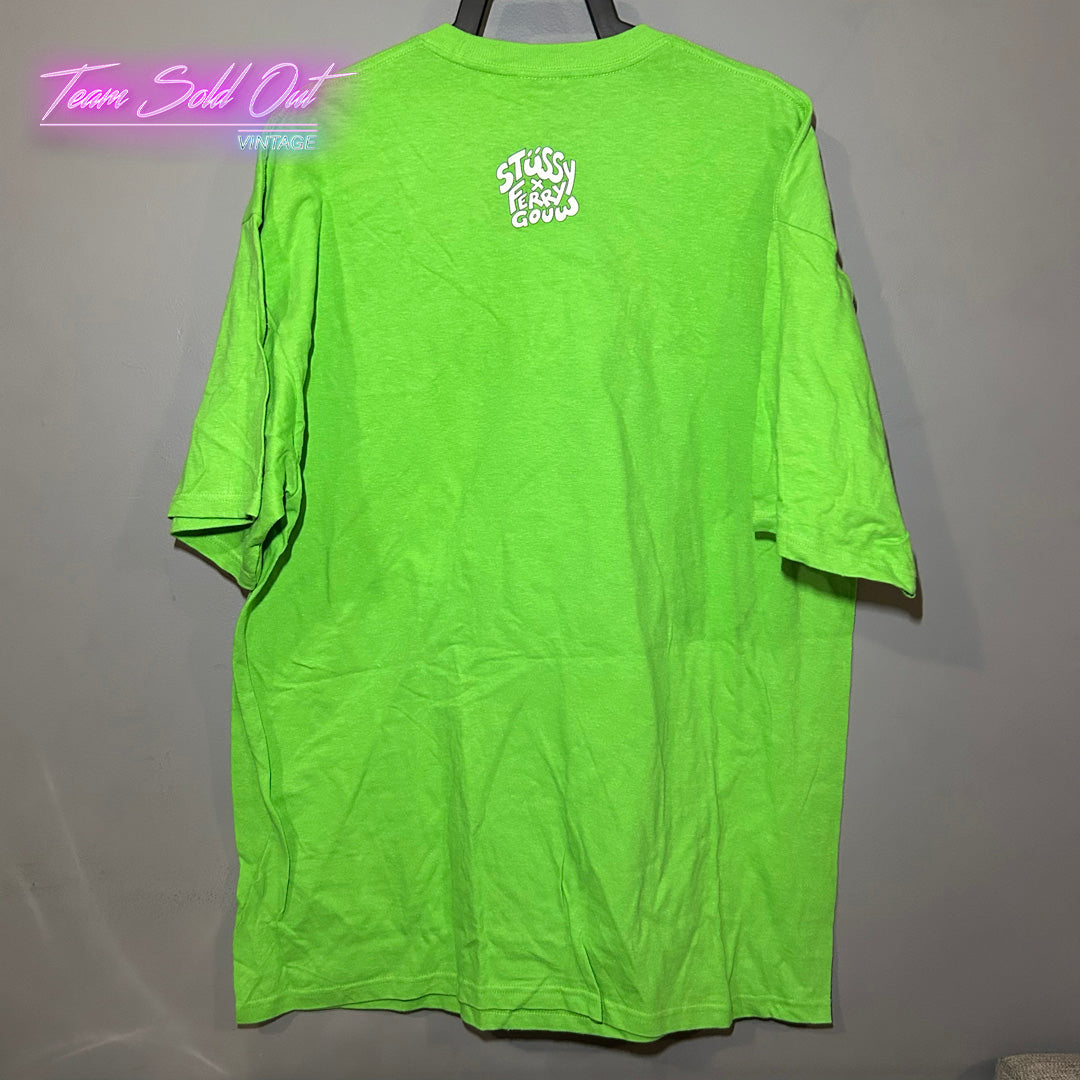 Stussy Shirt Vintage 90s Green Box Logo USA Made Skate Street 