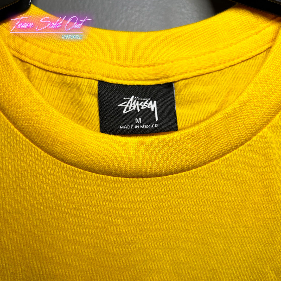 Vintage New Stussy Yellow Tall Box Tee T-Shirt Medium
